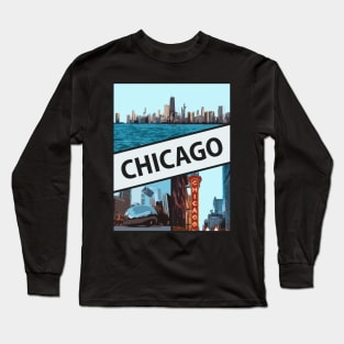 Chicago Decal Long Sleeve T-Shirt